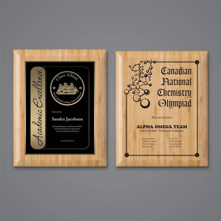 Custom Bamboo Perpetual Recognition Plaque suppliers